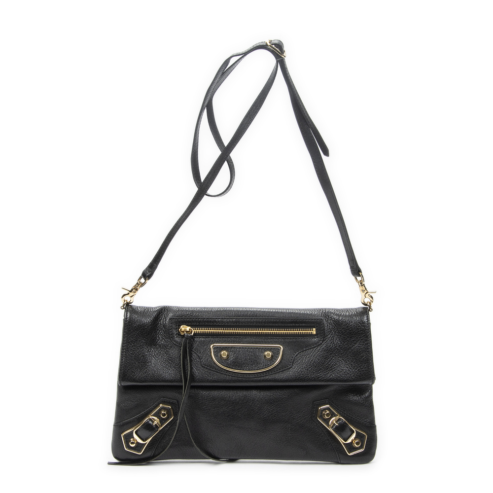 Balenciaga Metallic Edge Envelope Clutch Crossbody